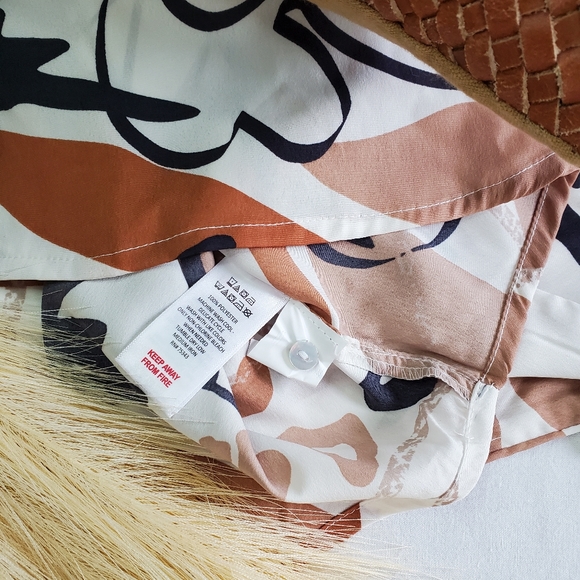 Rachael Zoe Mother of Pearl Button-Down Sleepshirt Pajama Sleepwear Multicolor - Picture 7 of 9